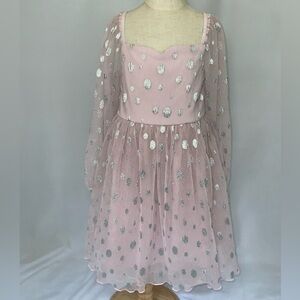 Bonnie Jean Pink and silver dress